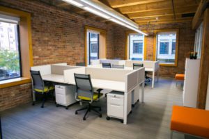 Alliance Center corner coworking desk area for a quiet spot.