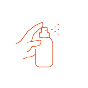 Select preferred cleaning products icon.