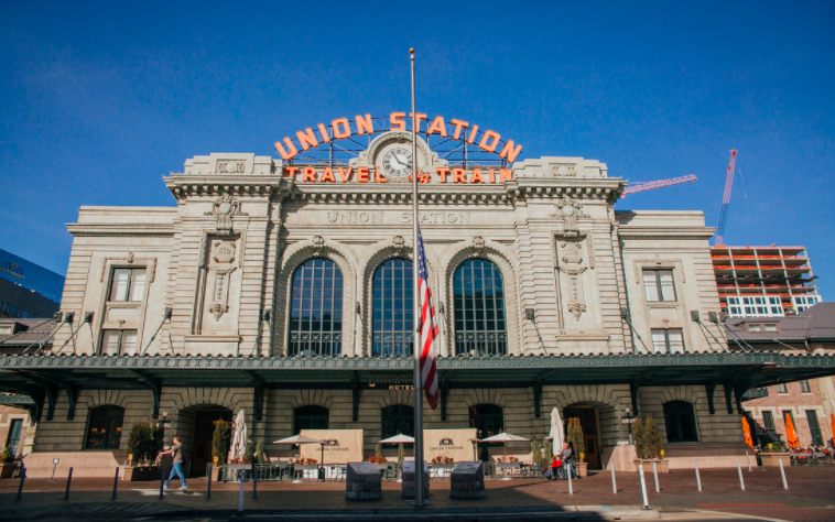 Front of the Denver, Colorado historic Union Station