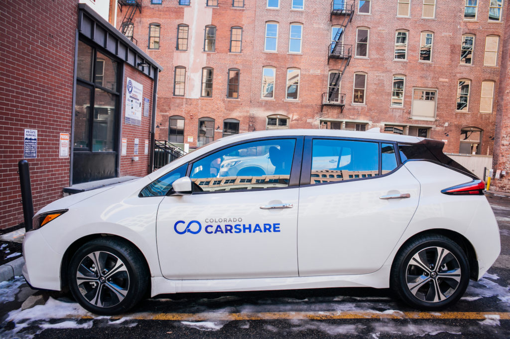 Colorado Car Share car parked at the Alliance Center.