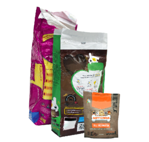 Pet food and treat bags recycled in our hard to recycle station.